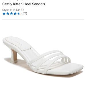Sam Edelman White Kitten Heel Mules